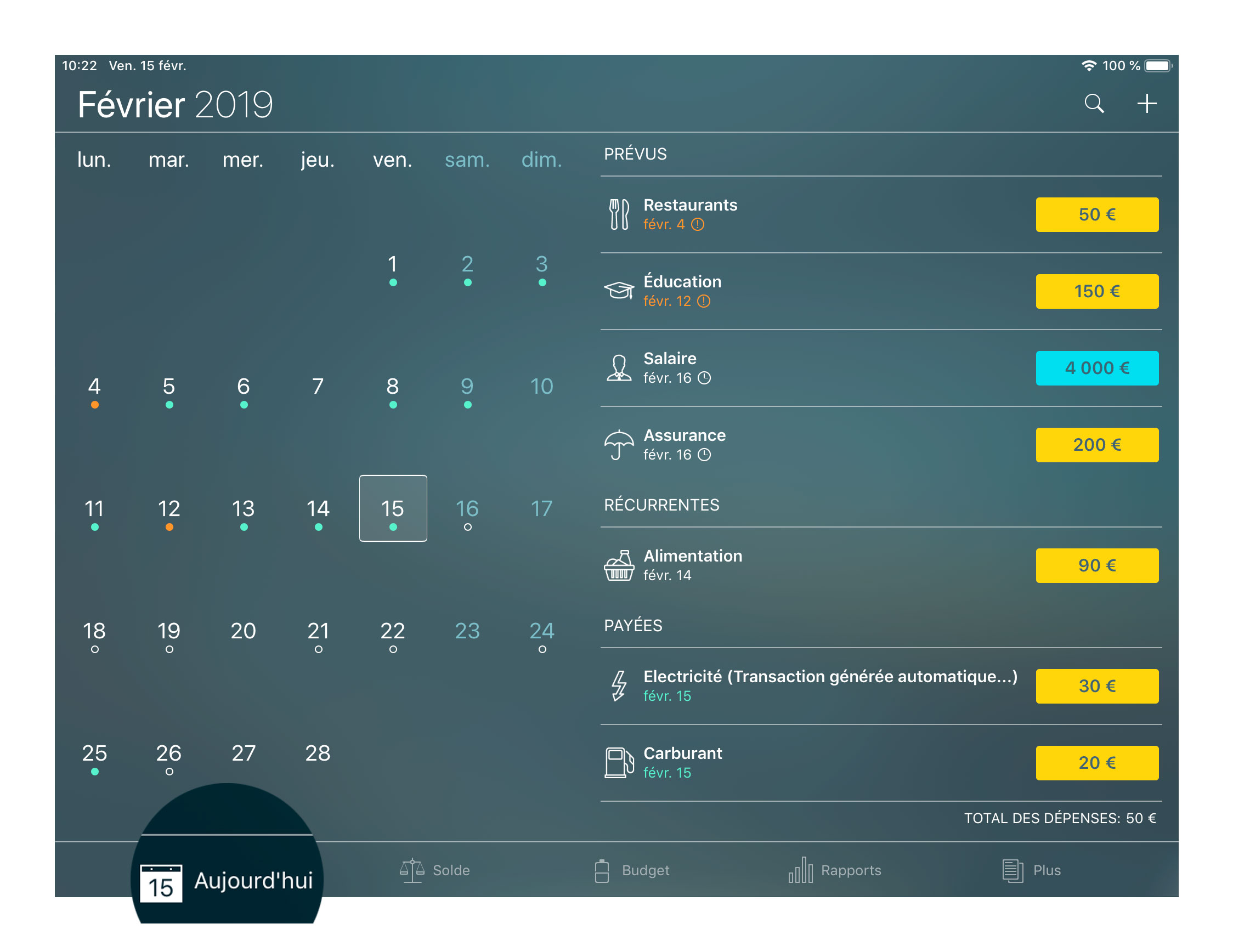 Money Tracker - Dépenses - iPad