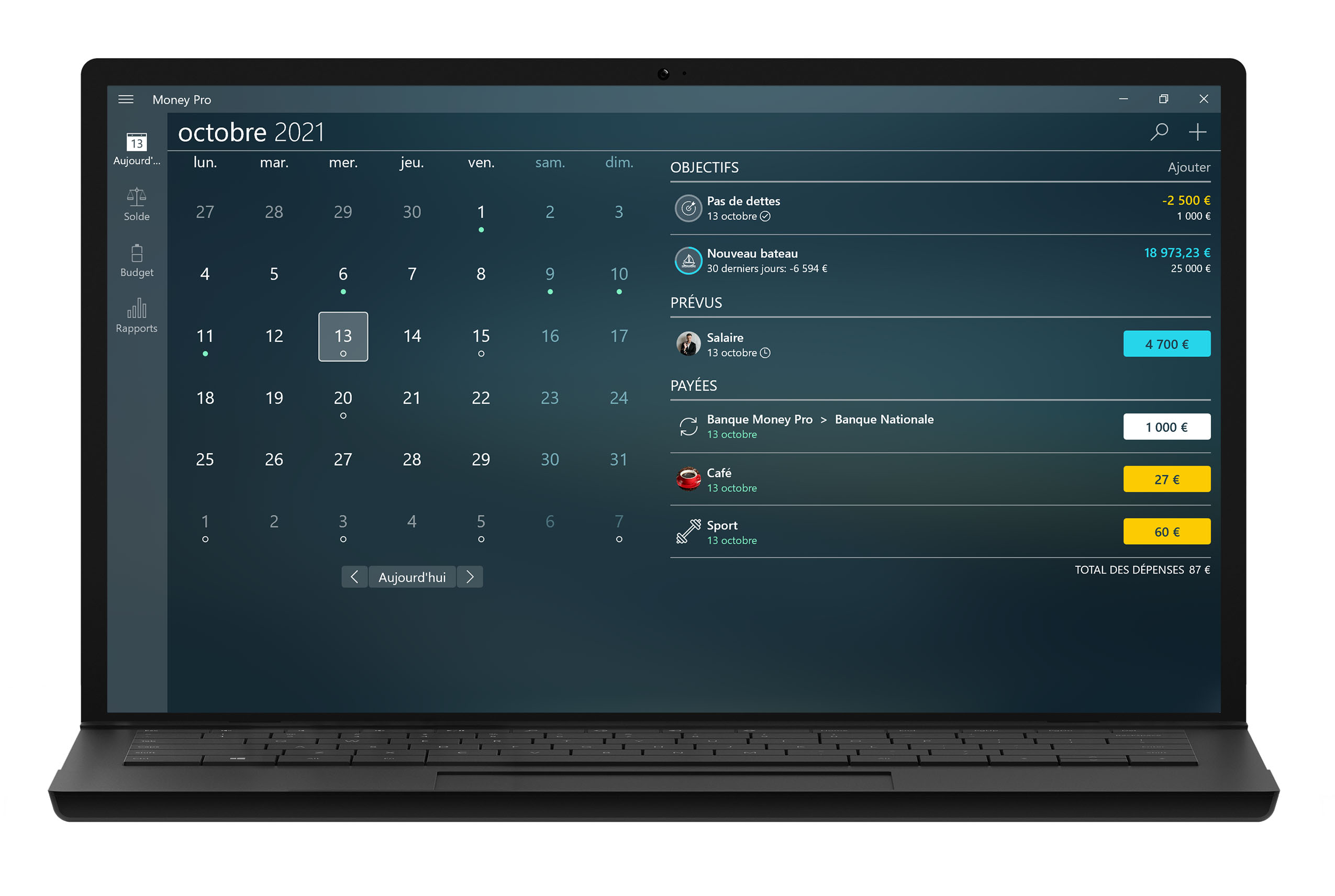 Money Tracker - Calendrier - Mac